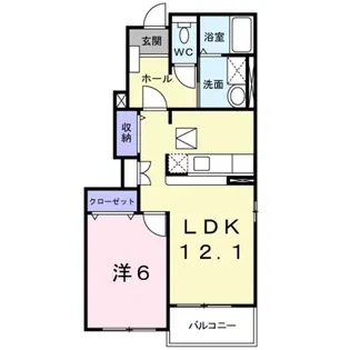 フリーデB【1階】の間取り