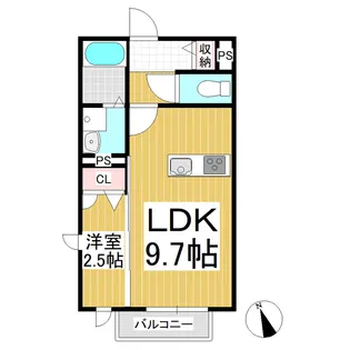 ア・レーズ上田B【1階】の間取り