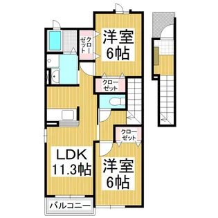 プラティーノ(蒼久保)【2階】の間取り