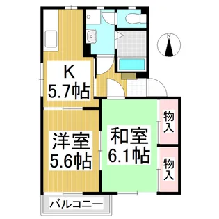 エステート梨之木 C【1階】の間取り