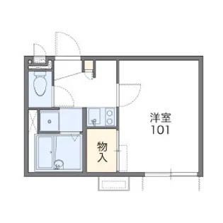 レオパレスリヴェール【2階】の間取り