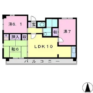 モアグレース16【6階】の間取り