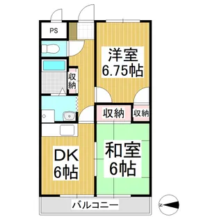 コーポ中央【2階】の間取り
