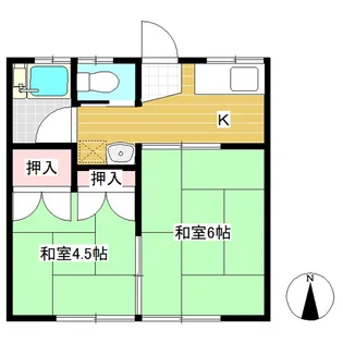丸満ハイツ【1階】の間取り