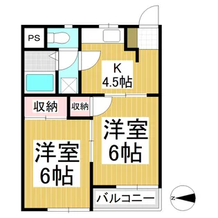 ベルメゾンA・S・T【1階】の間取り
