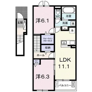 ヴィラ ノーチェ【2階】の間取り