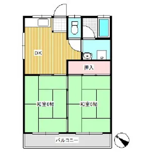 コーポむつみ【1階】の間取り