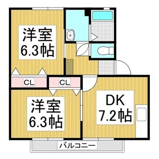 メゾンシャルマン【1階】の間取り