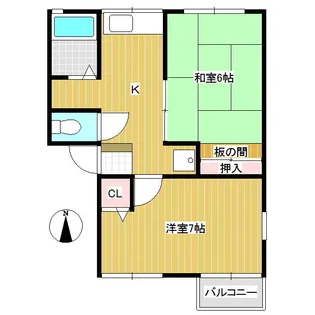 シティハイムシーマA【1階】の間取り