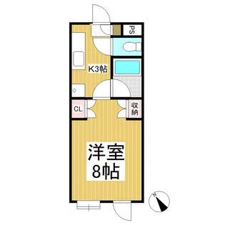 コーポ若林【1階】の間取り