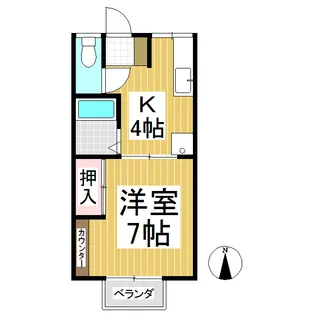 ハイツこさかい【2階】の間取り