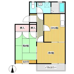 フレグランス新町【2階】の間取り