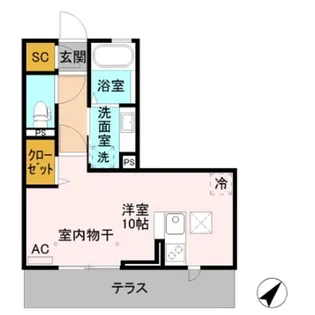 アレーズ ジュアン【1階】の間取り