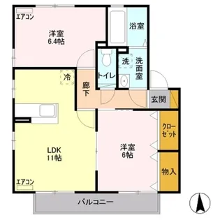 リビングタウン佐久平C【2階】の間取り