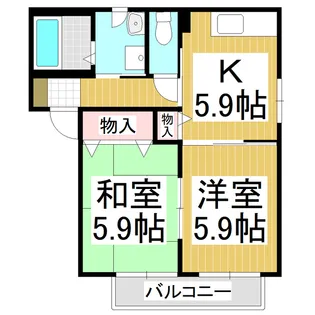 ベルソーナC【2階】の間取り