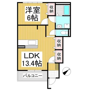 ウェルビング佐久平【1階】の間取り