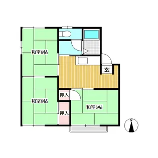 城東ハイツ B棟【2階】の間取り