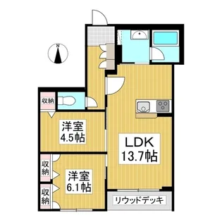 カルムメゾン【1階】の間取り
