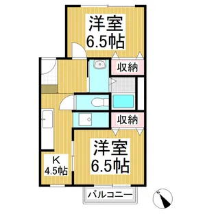 ビューハイツ御代田A【2階】の間取り