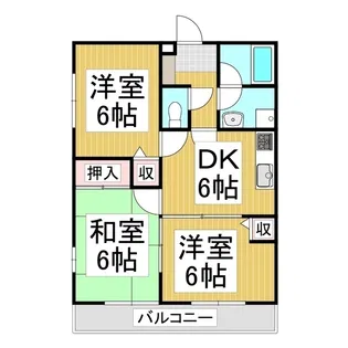 サクレ・ヴェール【1階】の間取り