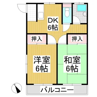ライブタウンウエスト【2階】の間取り