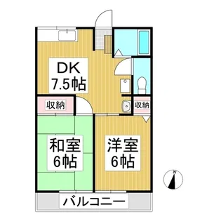 シティーハイムしんえい【2階】の間取り