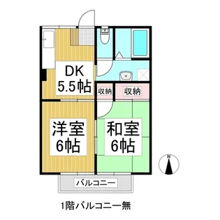 アメニティ中込【1階】の間取り