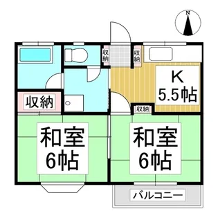 白山マンション【2階】の間取り