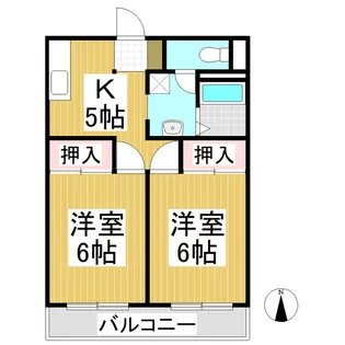 コーポラス桜井2【1階】の間取り