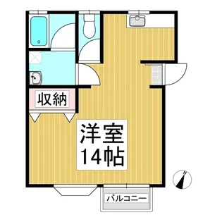 ターナハイツA【2階】の間取り