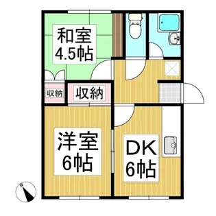 ライブタウンウエスト【1階】の間取り