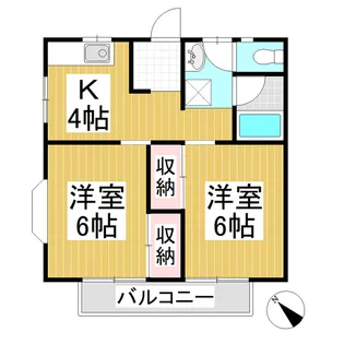 秀第一コーポ【2階】の間取り