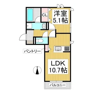 トリシア佐久平 花【3階】の間取り