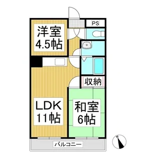 ソレイユ中込原【3階】の間取り