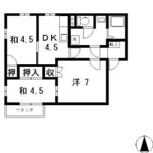 フレグランス長土呂N【2階】の間取り