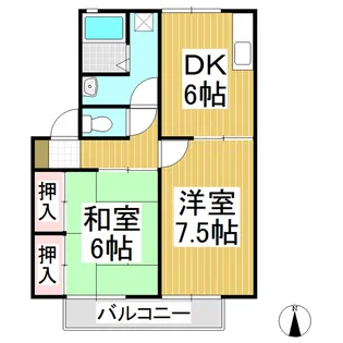 ユートピア長谷川 A棟【2階】の間取り