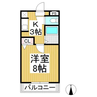 ベルクラント高田【1階】の間取り