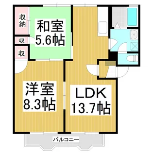 セフィーラ若里【1階】の間取り