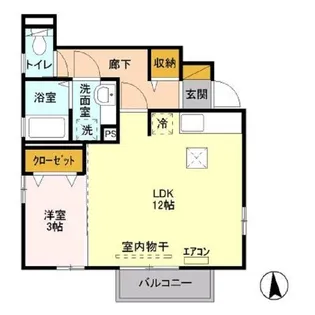 シェリー稲田【1階】の間取り