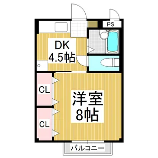 ハピネスS・O B棟【1階】の間取り