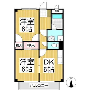 ストーク稲葉A【1階】の間取り