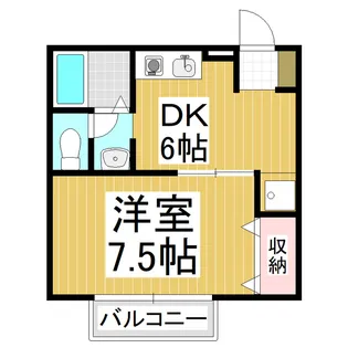 プレジール啓寿北館 B棟【2階】の間取り