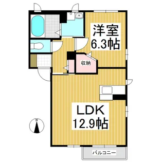 オーデパール【1階】の間取り