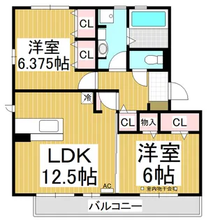 ベレッツァ A棟【3階】の間取り