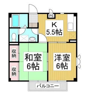 ハイツ東沖 N【1階】の間取り