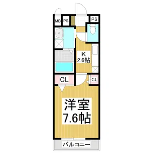 S-YARD稲葉【3階】の間取り