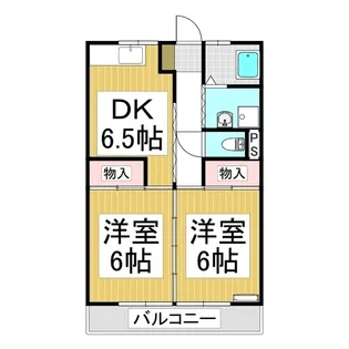 上千田ハイツ B棟【2階】の間取り
