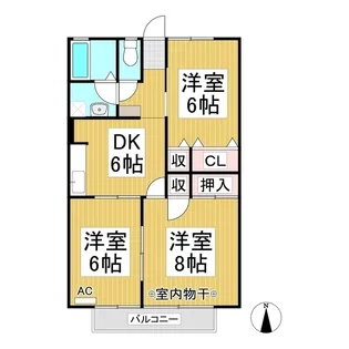 ジェッダハイツ【2階】の間取り