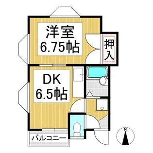ハウス風間【1階】の間取り