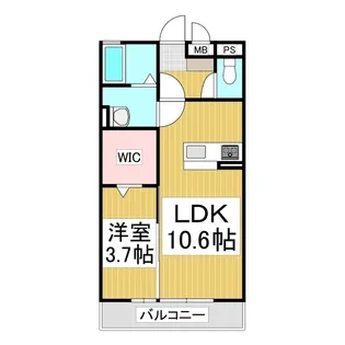 イナダ バイシュライン【2階】の間取り